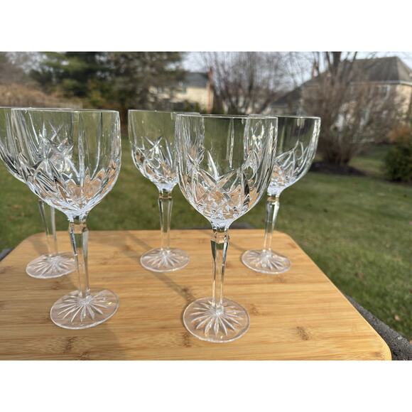 Waterford Marquis BROOKSIDE 8 5/8" Wine Water GOBLETS Glasses 12 oz ~set Of 5 - Picture 1 of 7